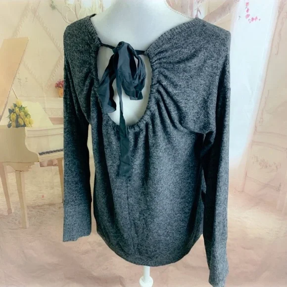 NEW Anthropologie Saturday Sunday Tie Back Sweater - Picture 7 of 10